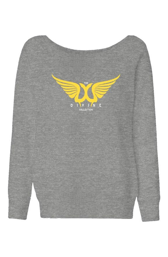 Womens Wide Neck Sweatshirt